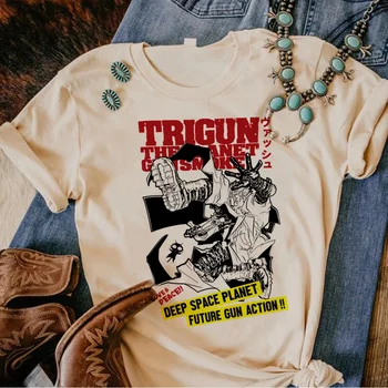 Trigun Tee женская уличная футболка с графическим рисунком для девочек