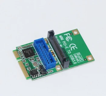 USB-карта Mini PCI-E MINI PCI-Express для USB3.0 Адаптер 19Pin Заголовок для USB3.0 5 ГБ SATA Мощность половинная Полная Высокая Подходит для ПК