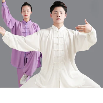 Одежда для тайцзи из дышащей конопляной пряжи, одежда для тренировок в китайском стиле, женская одежда для боевых искусств, одежда для выступлений, новинка 2022 года