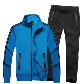 Спортивный костюм L-8XL, 2 предмета, мужской спортивный костюм, осенне-зимняя куртка на молнии, толстовка + брюки для бега, спортивный повседневный комплект для спортзала